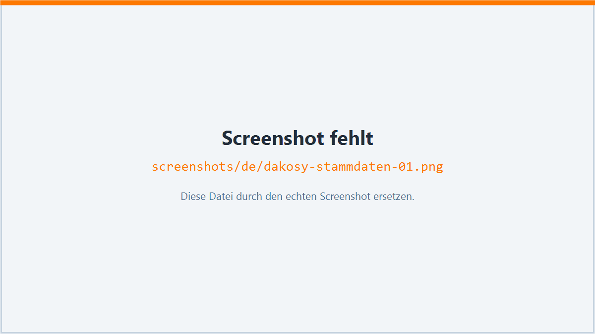 Screenshot: Stammdaten und Zuordnungen