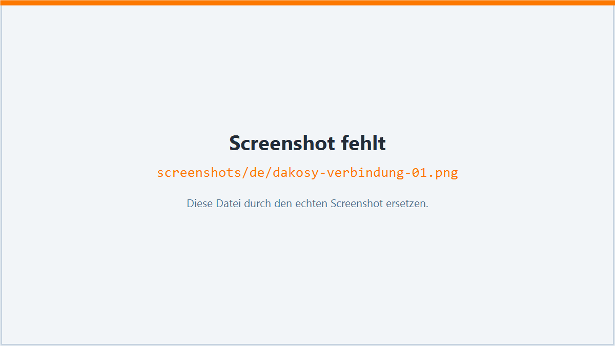Screenshot: Verbindung zur Plattform